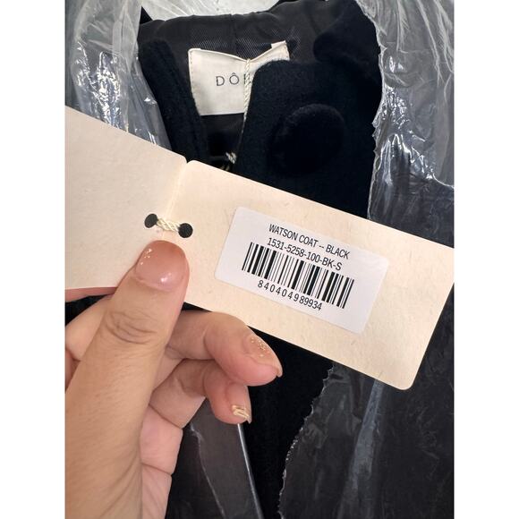 Doen watson wool cashmere coat black Small - Picture 9 of 10
